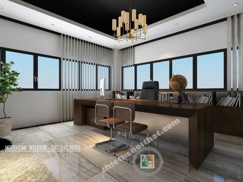 Thiết kế nội thất văn phòng làm việc của giám đốc công ty VCC cao cấp